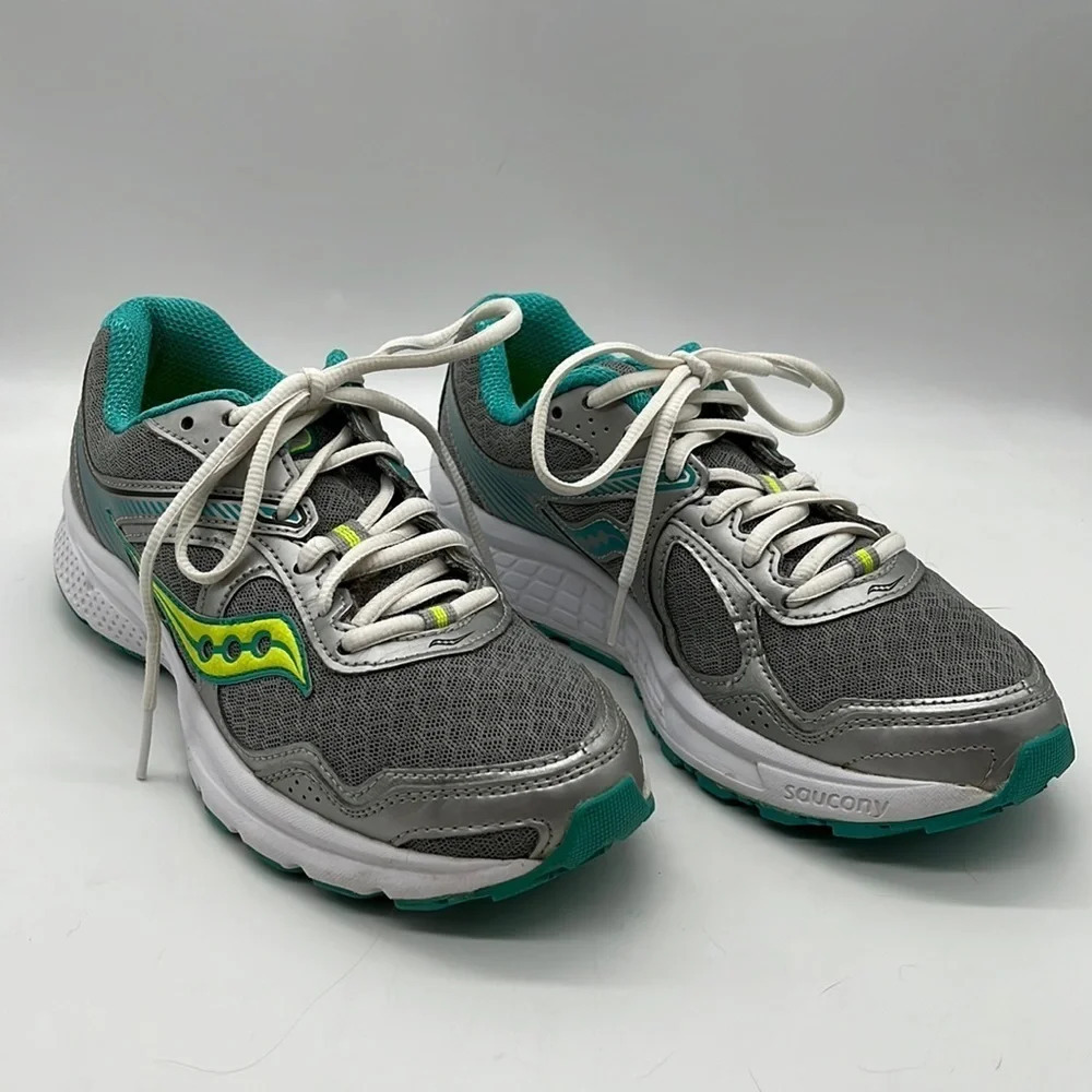 Saucony Grid Cohesion in Gray and Teal - Size 7 1/2